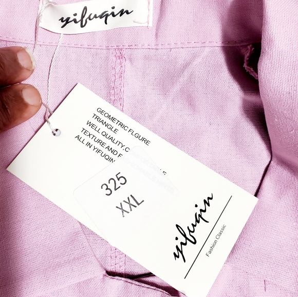 Yibugin Pale Pink Lightweight Blazer Jacket Longsleeve 🆕️✨️size XXL - Picture 9 of 9